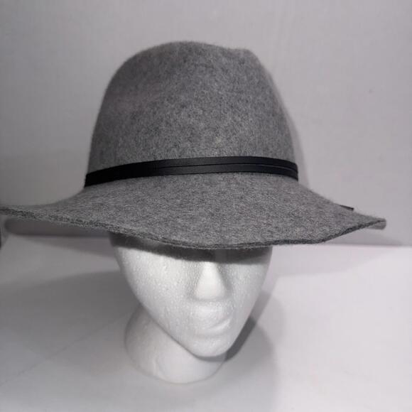 San Diego Hat Co Gray Wool Felt Fedora Hat Beaded Brim Women's One Size - Picture 2 of 10